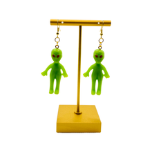 Load image into Gallery viewer, Glow in the Dark Alien Earrings