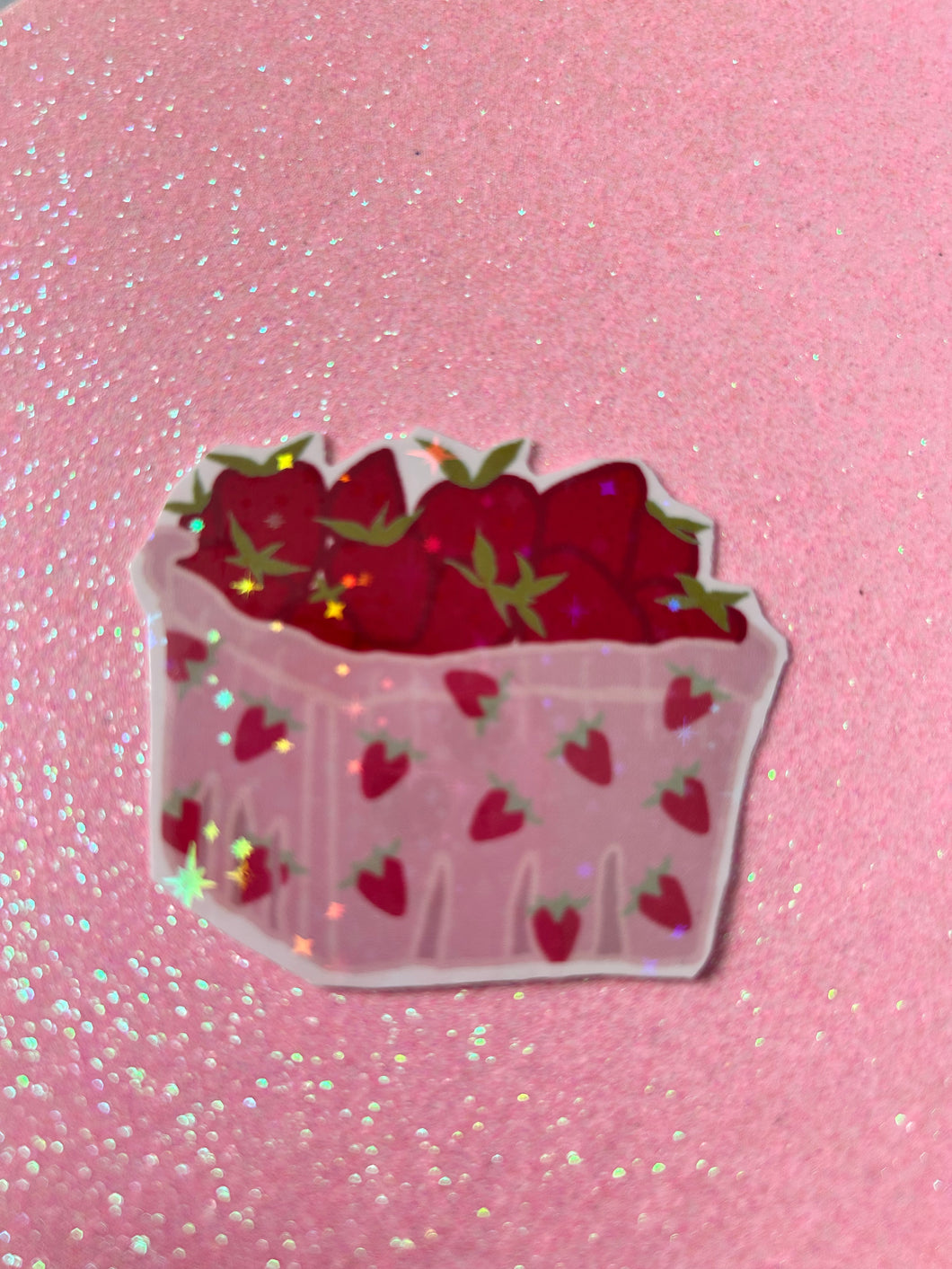 Farmer’s Market Strawberries Vinyl Sticker