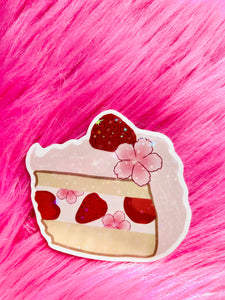Sakura Strawberry Cake Sticker