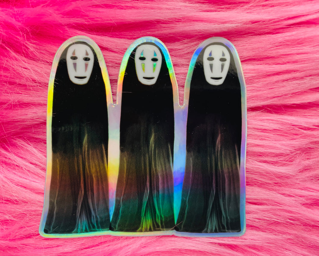 No Face - Spirited Away  Holographic Sticker