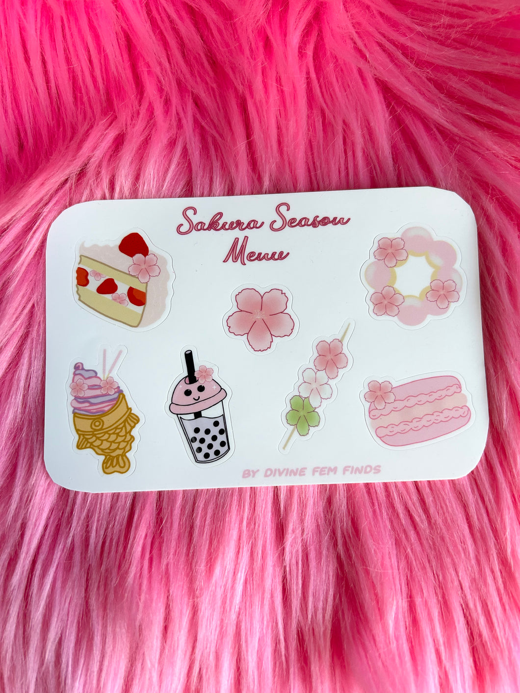 Sakura Season Menu Sticker Sheet