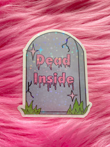 Dead Inside Headstone Sticker