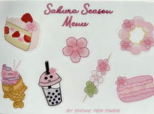 Load image into Gallery viewer, Sakura Season Menu Sticker Sheet
